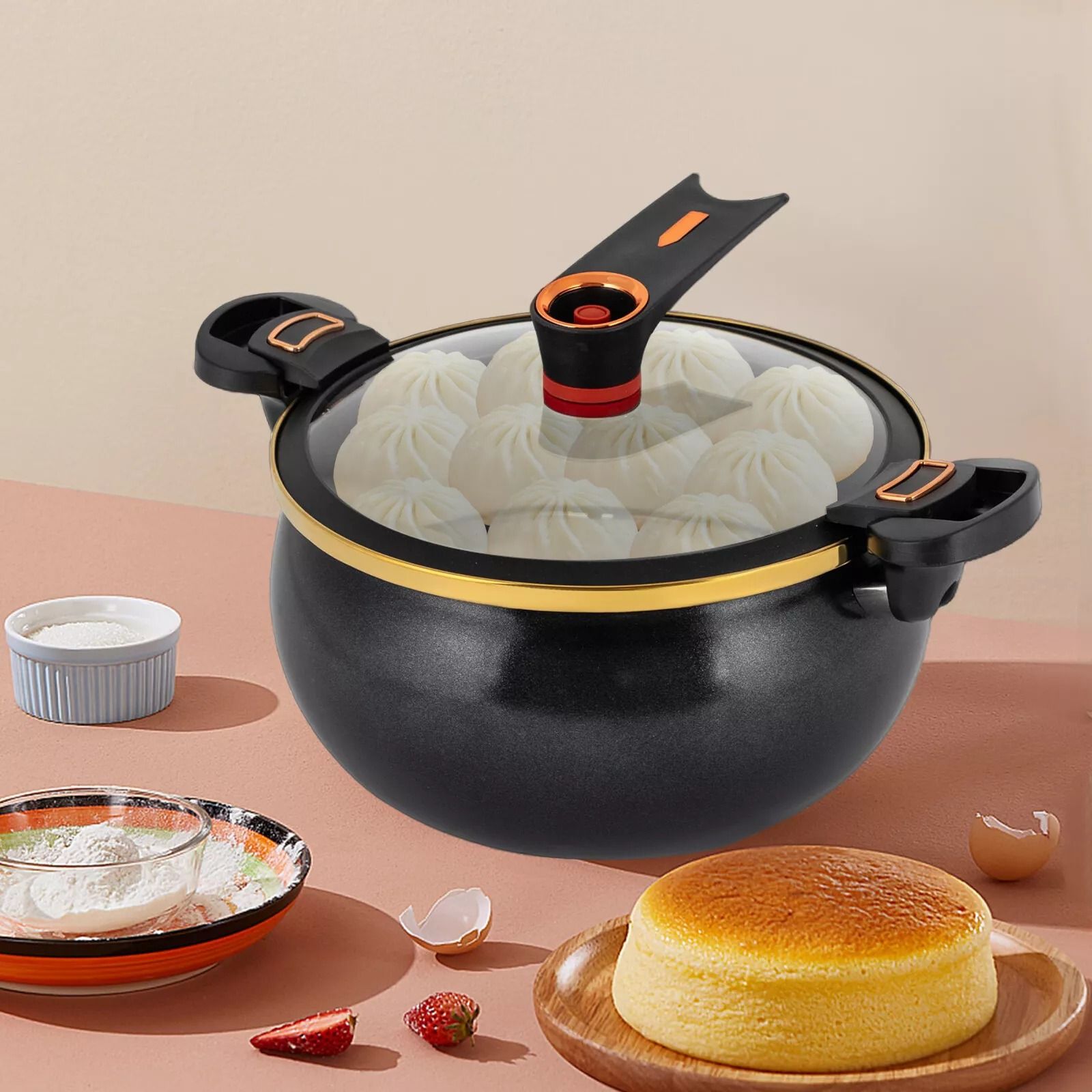 Micro Pressure Cooker, Home Restaurant Cooker with Visual Lid