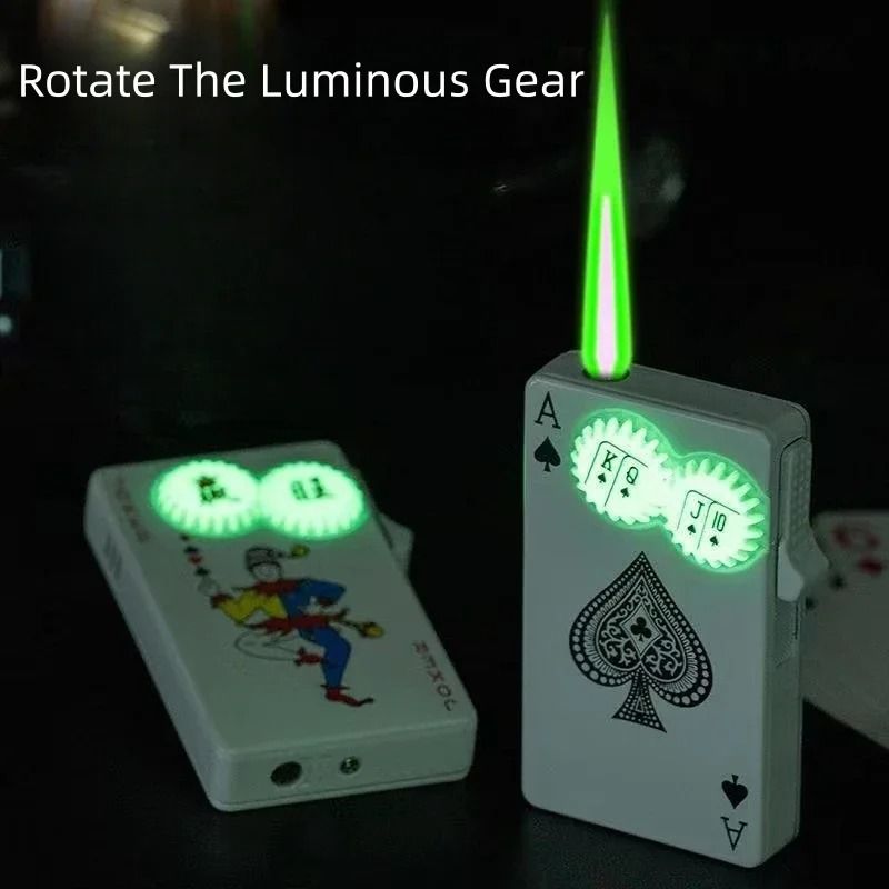 Ace of Spades Playing Card Butane Windproof Metal Lighter