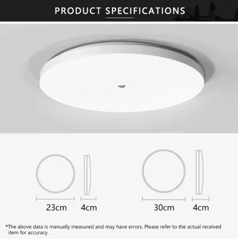 LED Motion Sensor Ceiling Light for Indoor Spaces