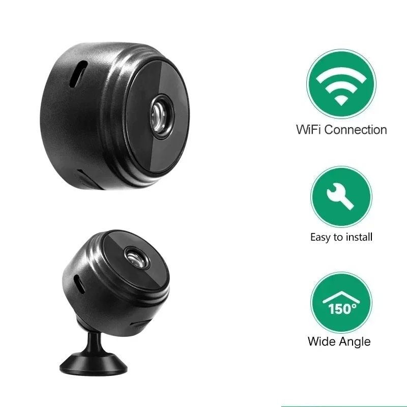 A9 1080P WiFi Mini Wireless Security Camera with Night Vision and Motion Alerts
