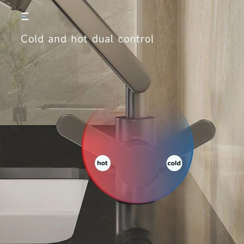 Multifunctional Robotic Arm Basin Faucet – 1080° Universal Rotating Dual-Mode Sink Mixer