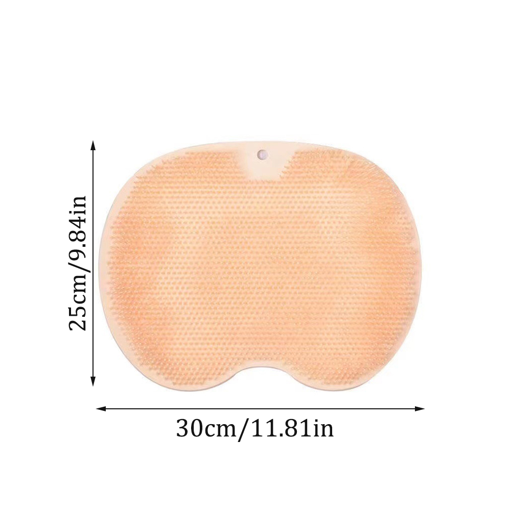 Anti Slip Shower Foot Scrubber Mat with Suction Cups & Massage Cleaning Pad
