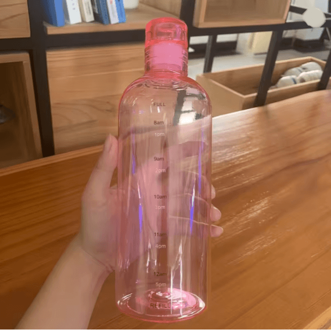 HydraTrack Leakproof Water Bottle with Time Scale 700ml