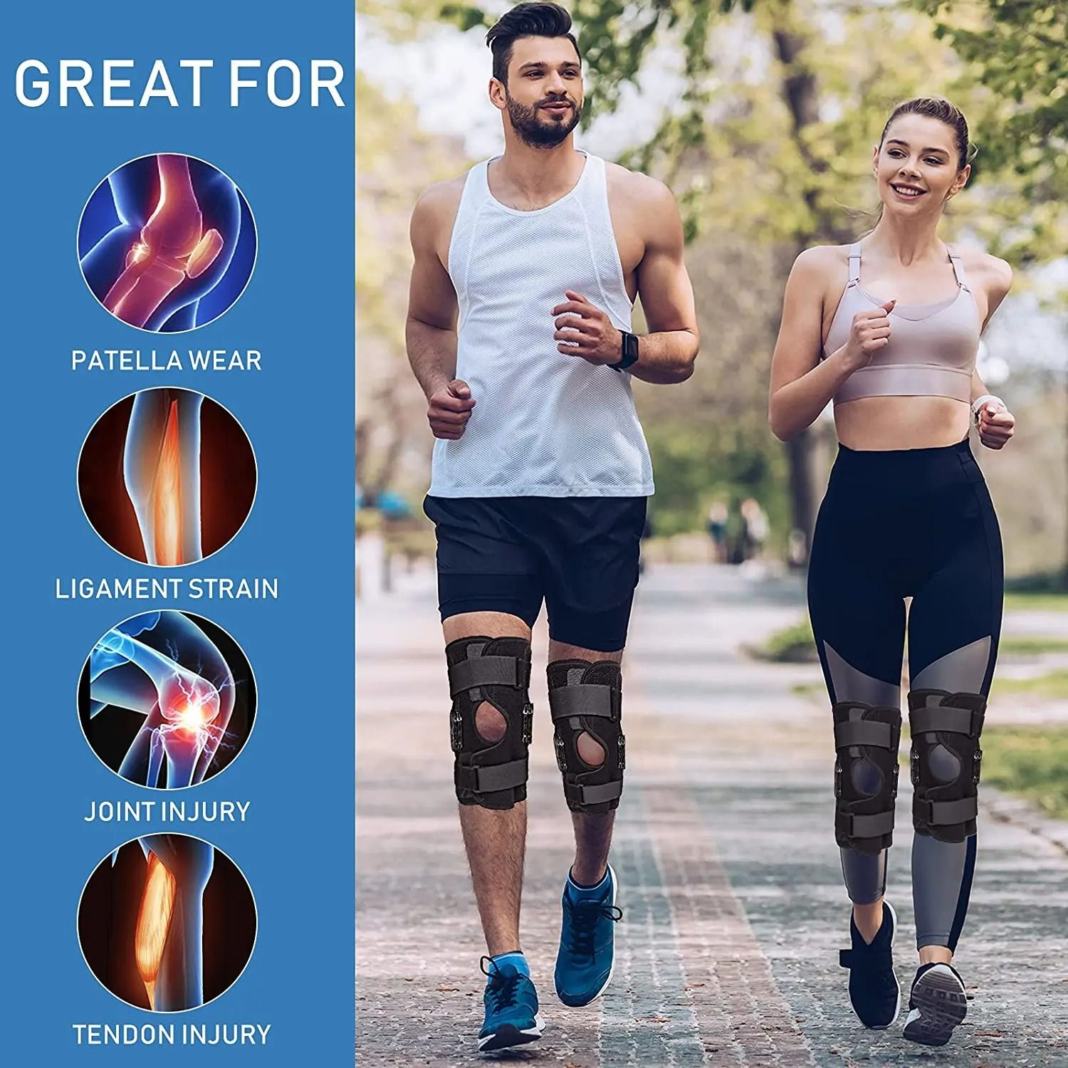 Aero-Dial Kinetic Recovery System – Premium Hinged Knee Brace with Locking Side Stabilizers