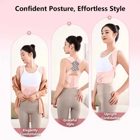 Adjustable Posture Corrector Back Support Belt Spine Alignment and Abdominal Waist Trainer for Men and Women