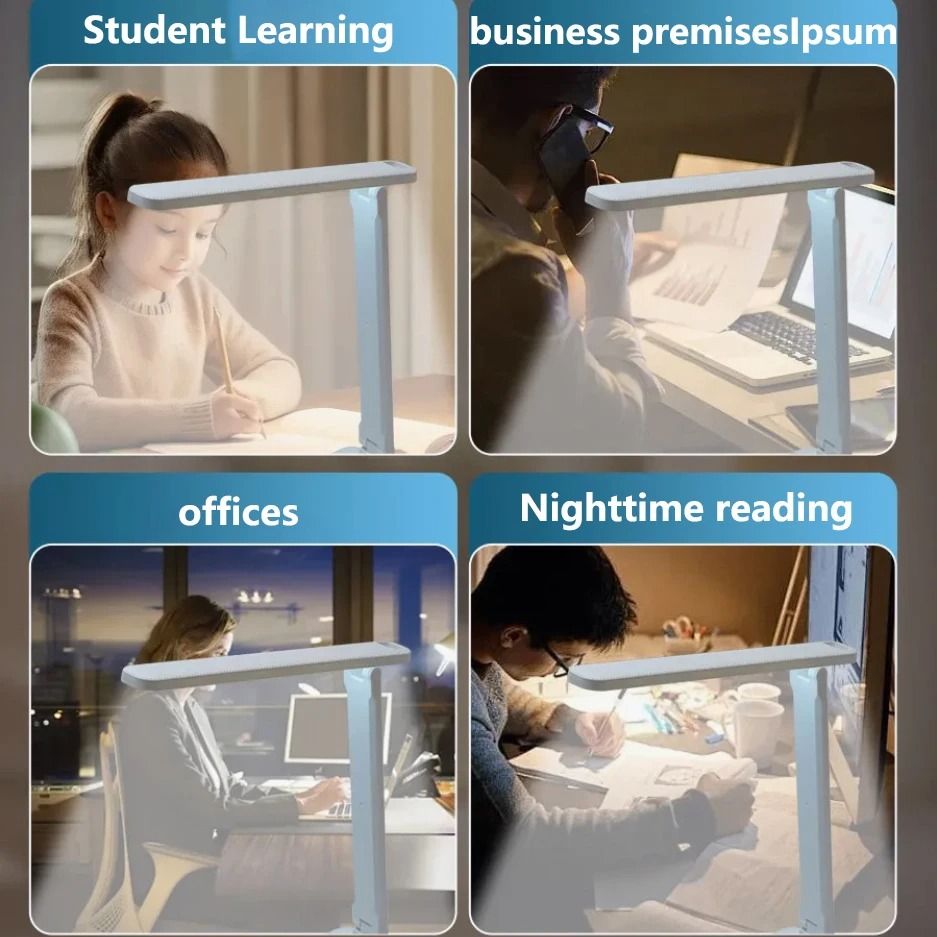 Foldable Eye-Protection Desk Lamp – Three-Speed Dimmable Study Light
