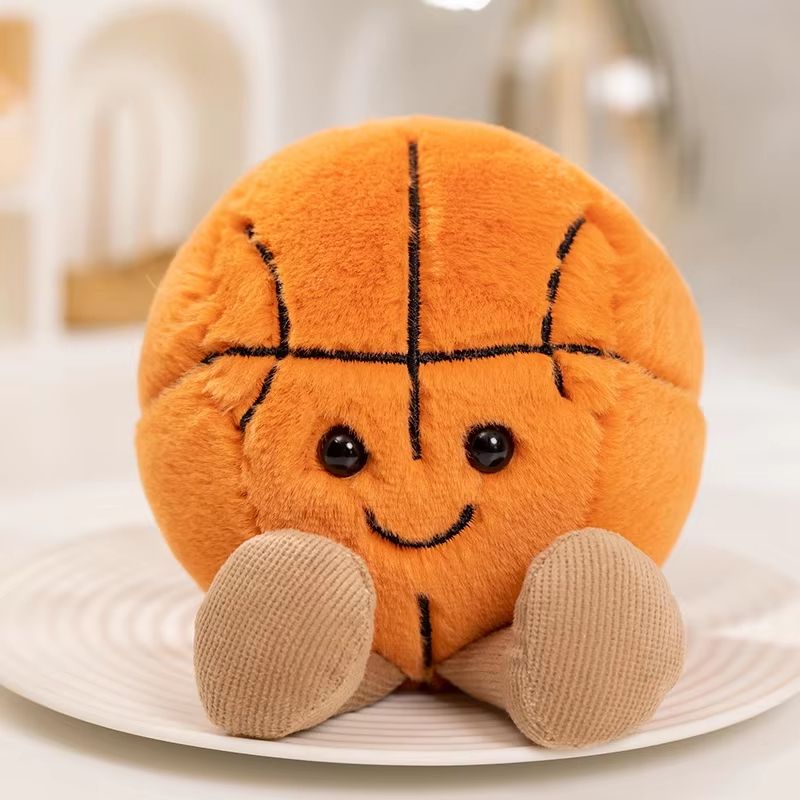 Cute Plush Tennis Ball Keychain Bag Charm Pendant