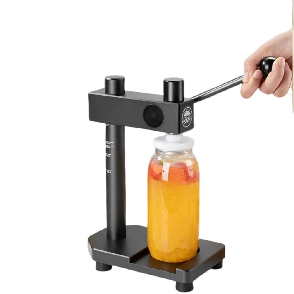 Commercial Bottle Sealer Manual Can Sealing Machine PET Food Beverage Soda Packer Disposable Can With 100pcs Bottle