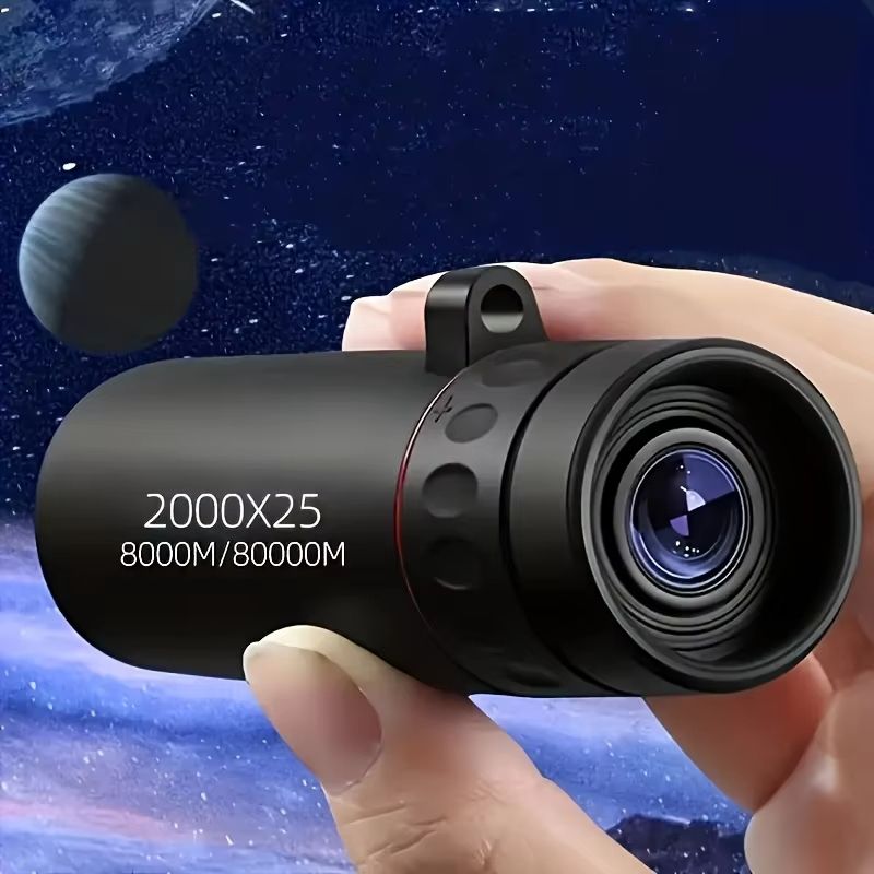 2000X25 HD Pocket Monocular – Compact Travel Telescope for Bird Watching, Hiking & Concerts
