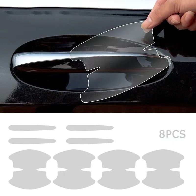 Invisible Car Door Handle Scratch Protector Bowl Stickers Anti Collision Protection Set