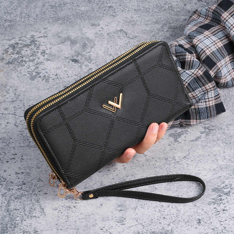Large Capacity Clutch Bag for Ladies, High-end Double Wallet mobile phone bag