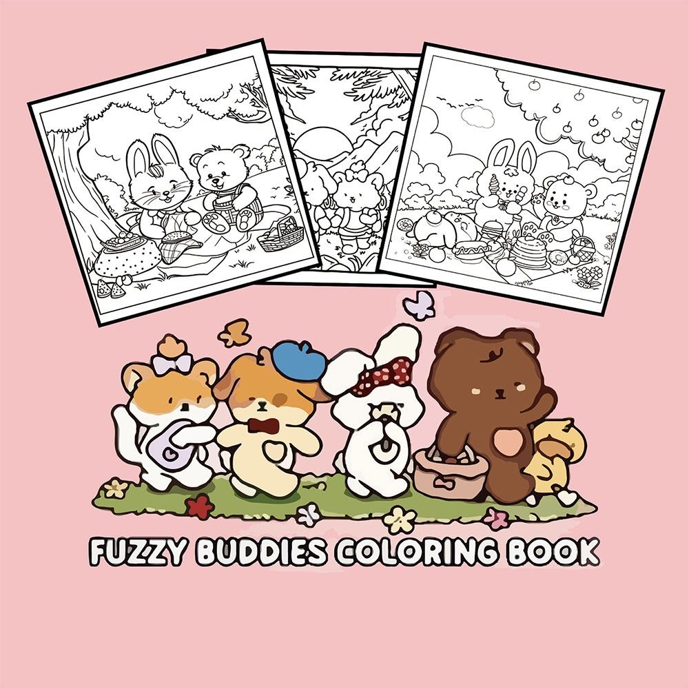 Creative Cartoon Coloring Book, Stress Relief For Adults, Educational Montessori Drawing Toy, Paperback Painting Gift