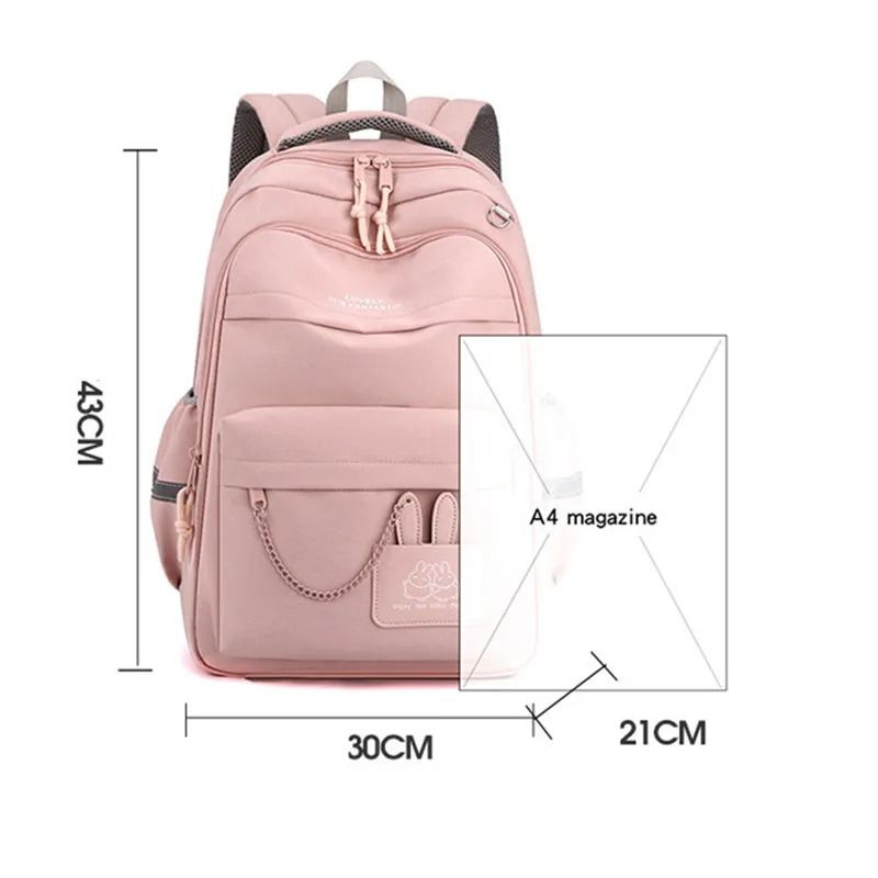 Girls Large Capacity School Backpack with Bookbag Compartments