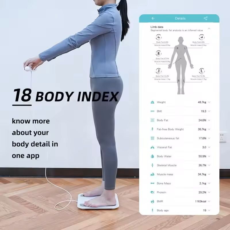 Smart Bioimpedance Body Fat Scale Digital Weight Analyzer