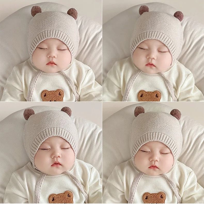 Leporidae-Kinetic Knitted Beanie – Premium Rabbit Ear Wool Hat for Infants