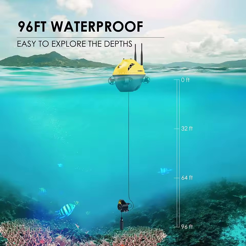 Chasing F1 Pro Underwater ROV Drone with 4K Camera, 4-Axis Propeller & Removable Battery, Premium Diving Equipments