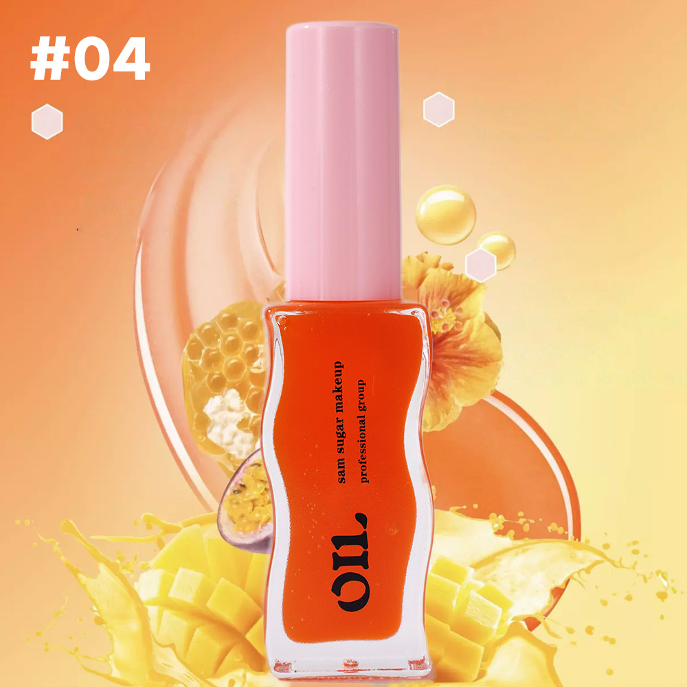 Strawberry Fruit Honey Lip Oil, Sexy Plump Lip Jelly, Tinted Lip Liquid Waterproof, Hydrating Oil Lip-gloss Makeup