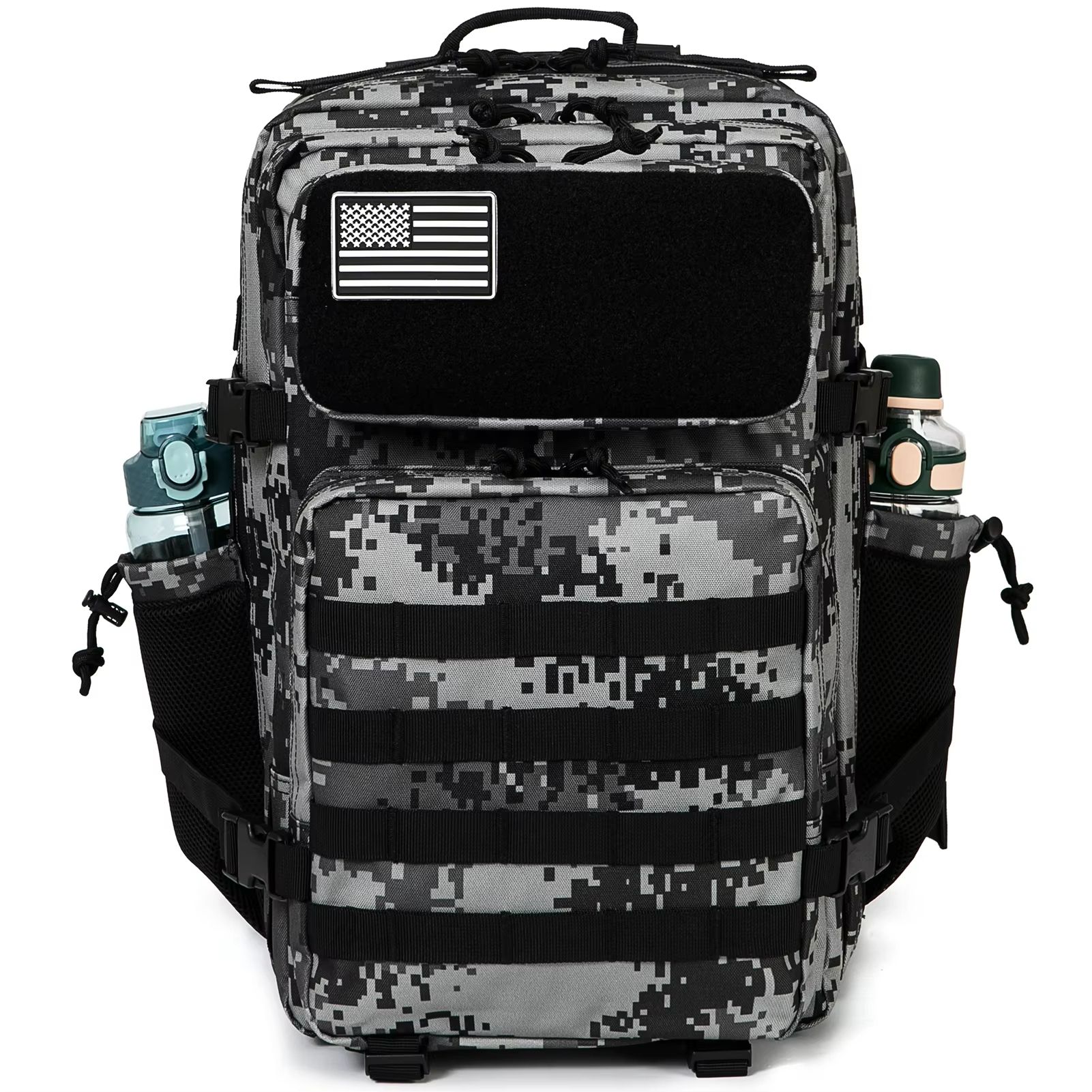 45L Tactical Backpack – MOLLE Survival Rucksack with Bottle Holder for Hiking, Hunting & Outdoor Adventure