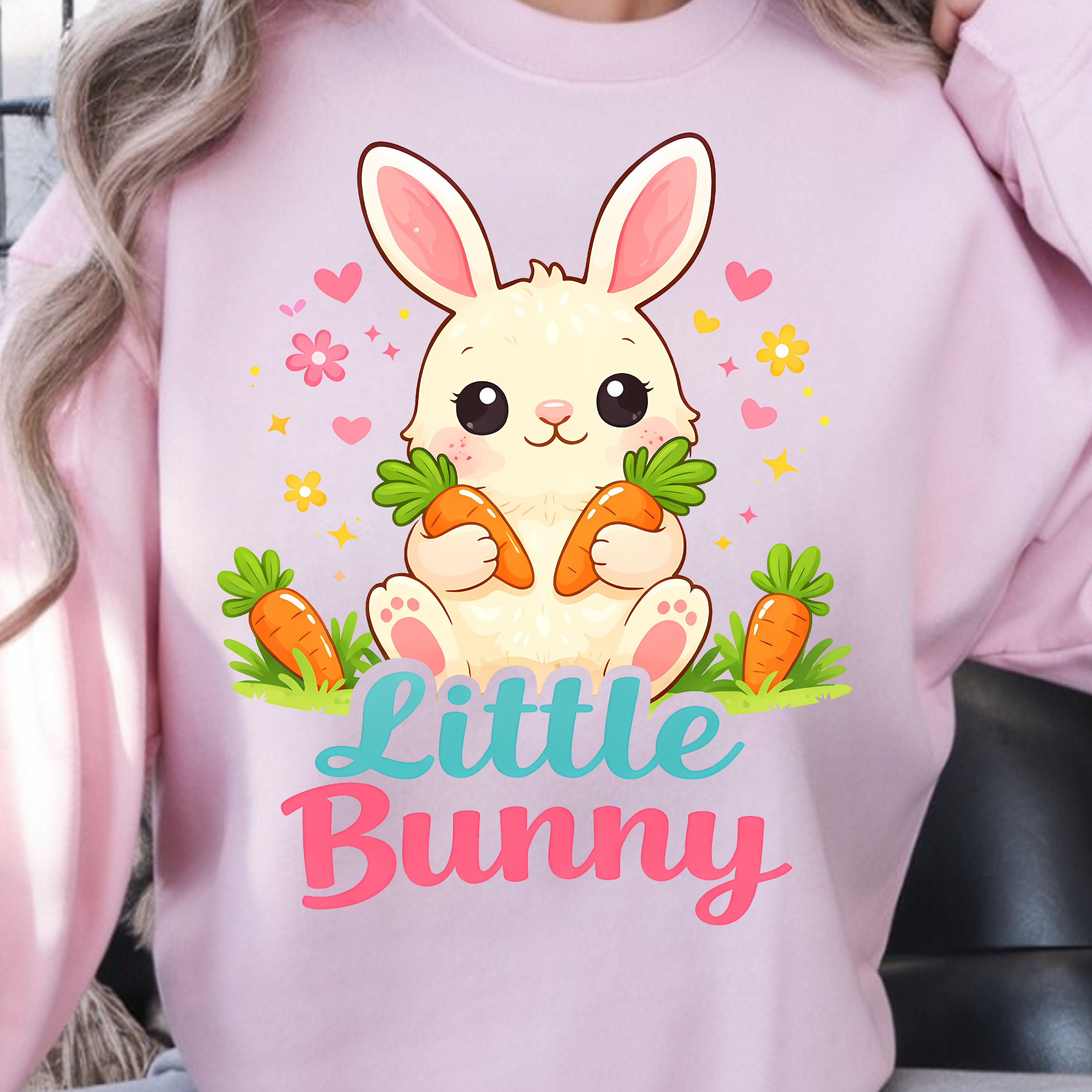 Little Bunny Shirt – Cute Bunny Carrying Carrots Easter Tee
