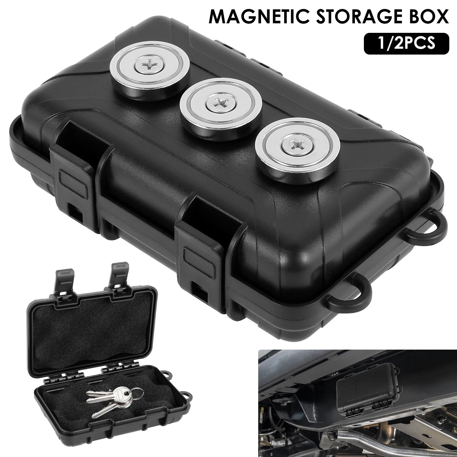 Waterproof Magnetic Key Holder Under Car Hidden Spare Key Box