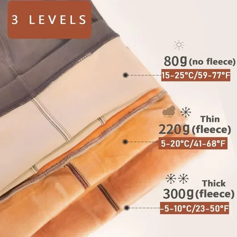 Hot Mesh Fleece Tights Warm Insulated Leggings Women