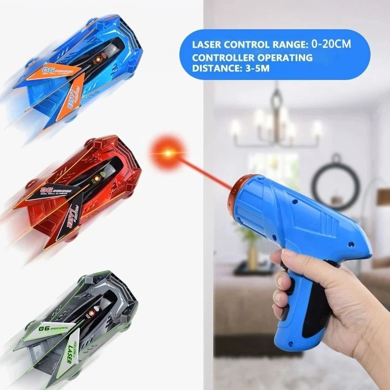 Infrared Laser Controlled Wall Climbing RC Stunt Car