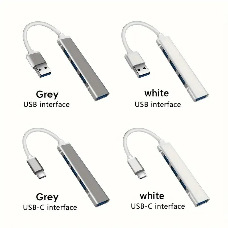 USB 3.0 4-Port Hub OTG Dock – High-Speed Splitter Extender Adapter for MacBook Air/Pro, Phone, PC & Laptop Accessories
