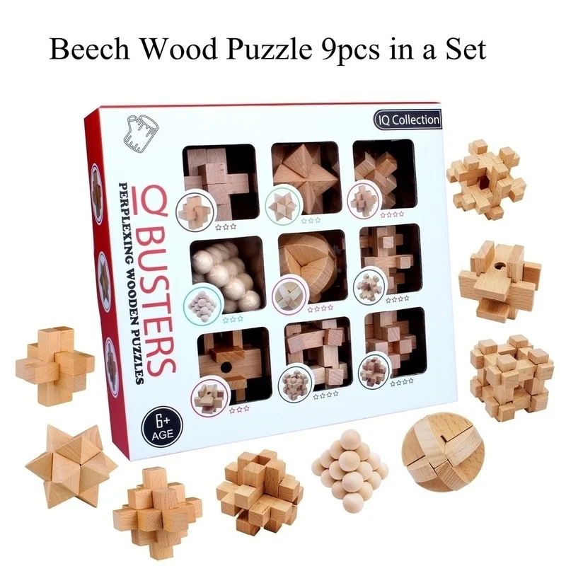 Luban Lock Educational Toy Set for Kids Intelligence Unlocking Puzzle for Students