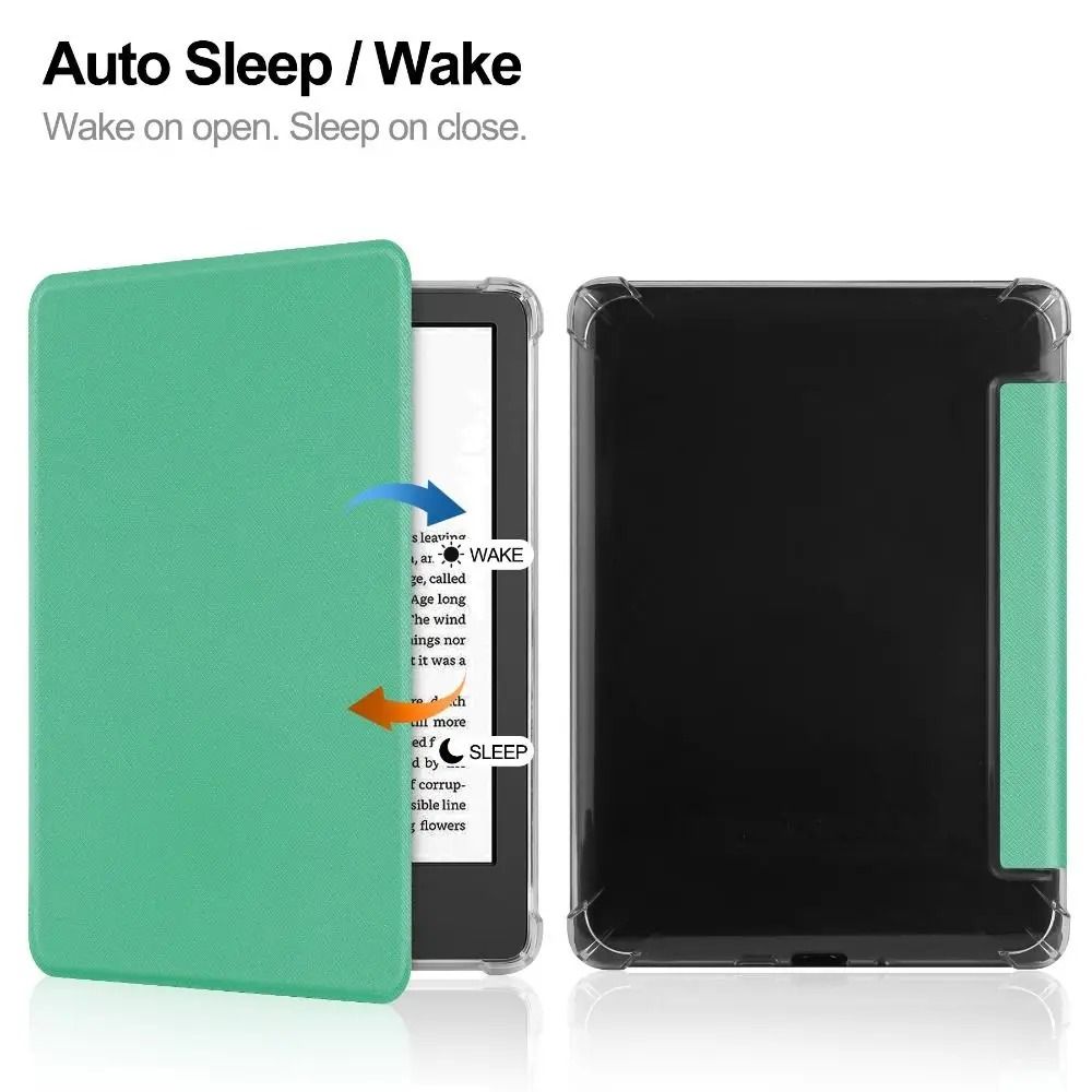Kindle Basic 6 Inch Smart Case with PU Leather Front TPU Back Auto Wake Sleep Cover