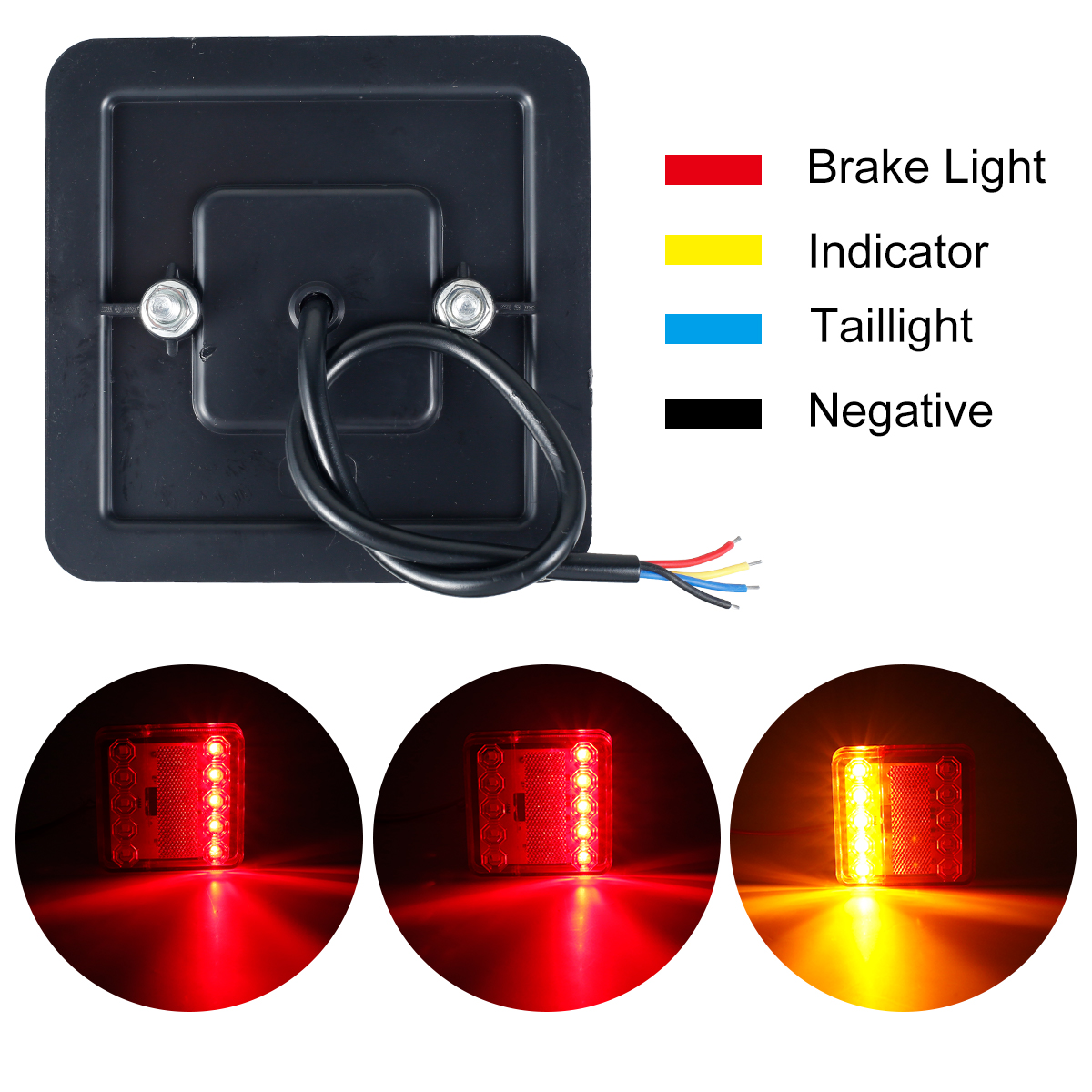 Water proof Car LED Warning Tail Light, Rear Lamps, Boat Trailer, UTE Trailer Caravans, Rear Parts