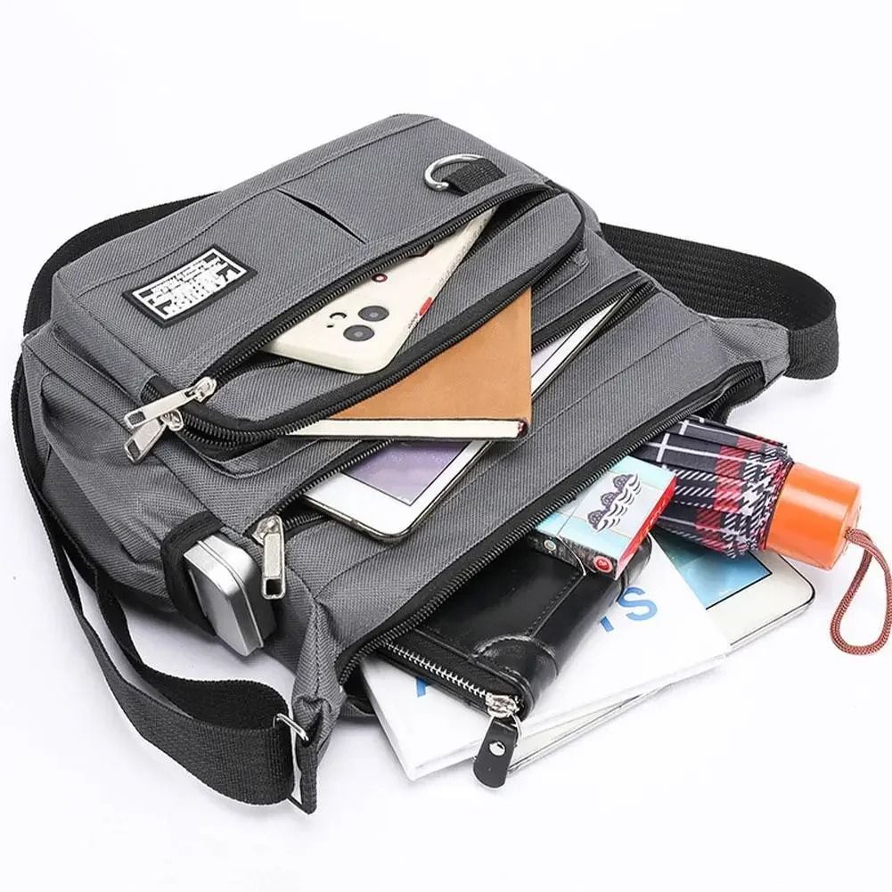 Professional Men's Large Capacity Multi-Layer Crossbody Bag