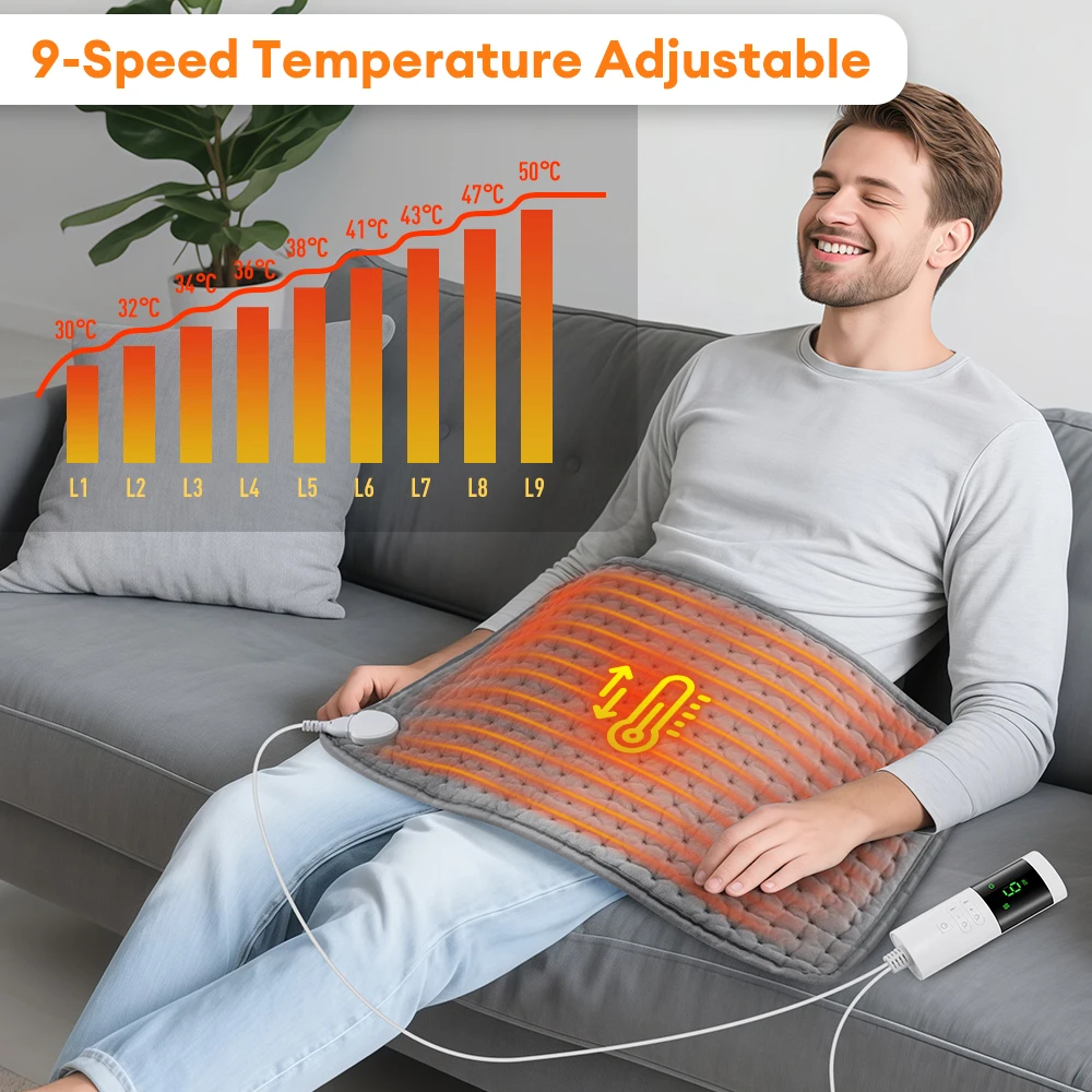 Pet Heat Mat with Electric Heating Pad, Constant Temp, Timer, Hand and Abdomen Thermal Warming Mat