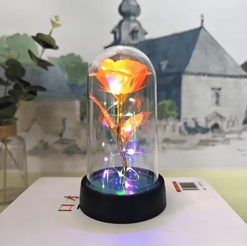 Artificial Eternal Rose with LED Light – Romantic Gift & Home Decor Flower