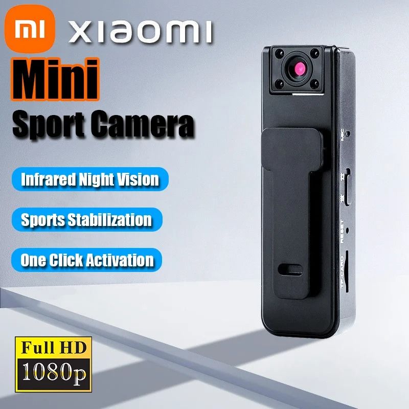 Mini 1080P WiFi Night Vision Camera with Optional 64GB Card for Outdoor Security and Sports