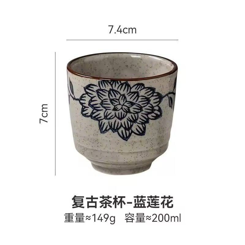 Japanese Style Hand-Painted Ceramic Tea Cup