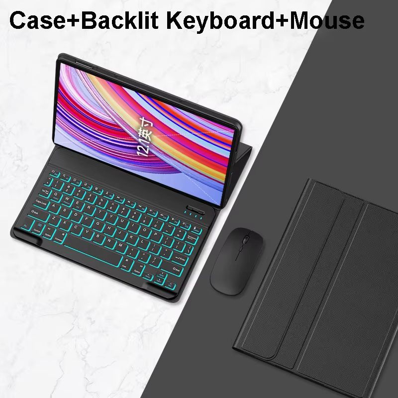 Xiaomi Redmi Pad Pro 12.1 Inch Case with Keyboard – Slim Protective Cover with Detachable Wireless Keyboard & Stand