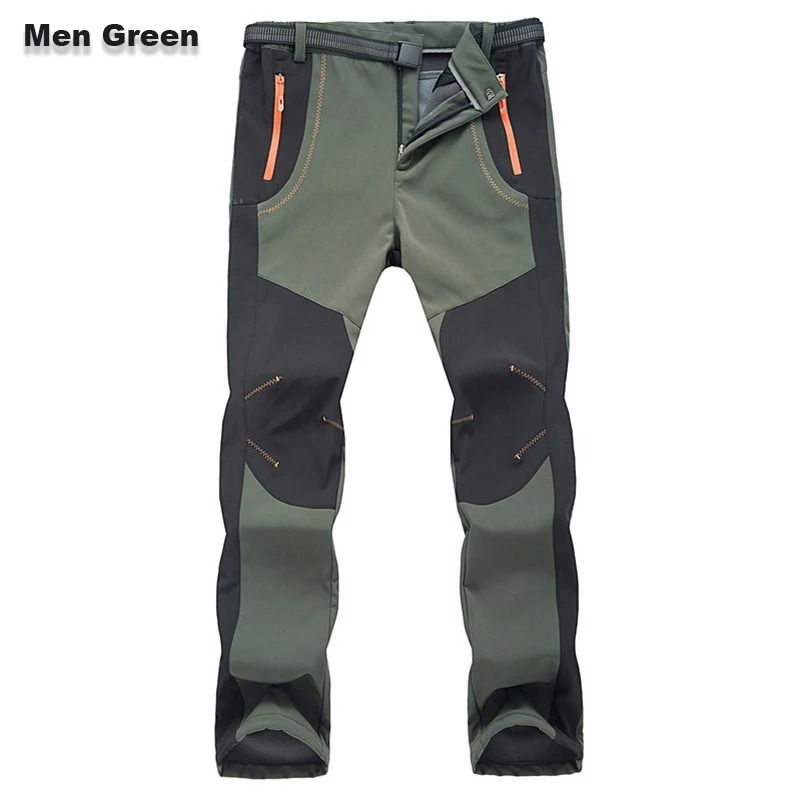 Mens Winter Waterproof Hiking Pants with Fleece Lining