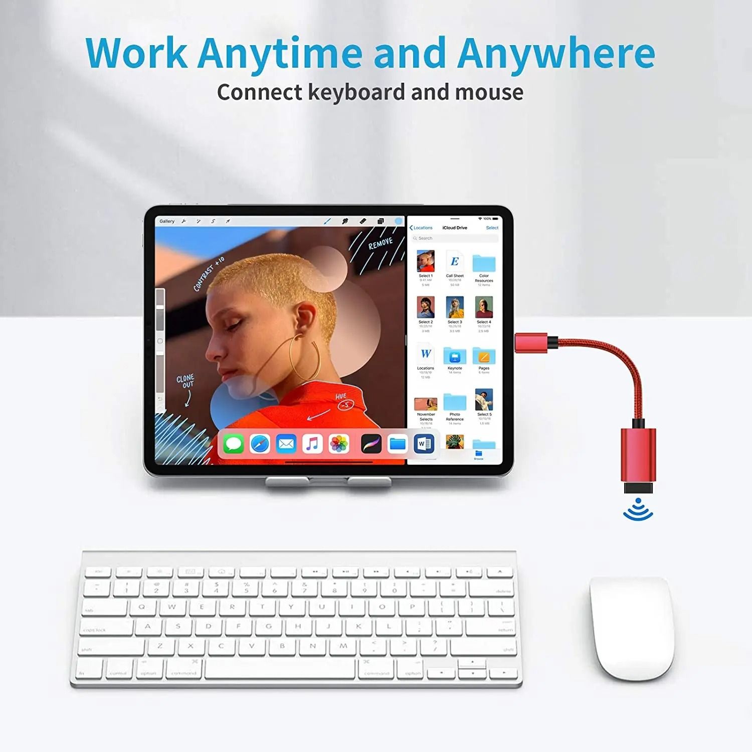 USB-C to USB-A Female OTG Data Adapter Cable