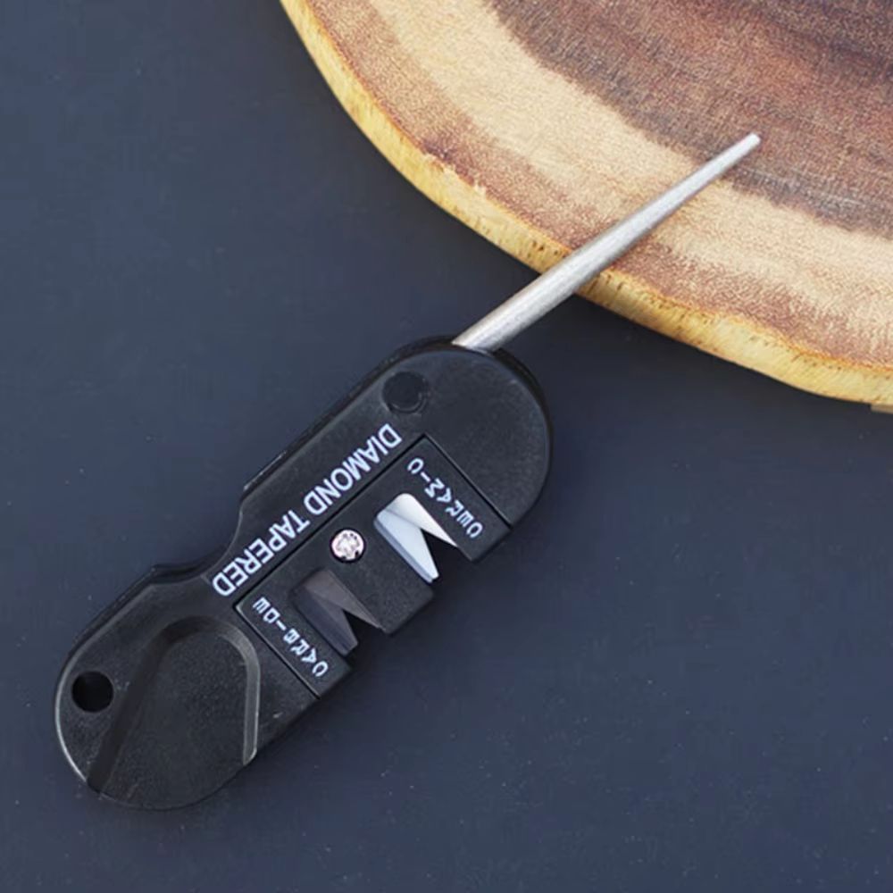 Tri-Edge Mini 3-in-1 Portable Tungsten Carbide Steel Sharpener Rod