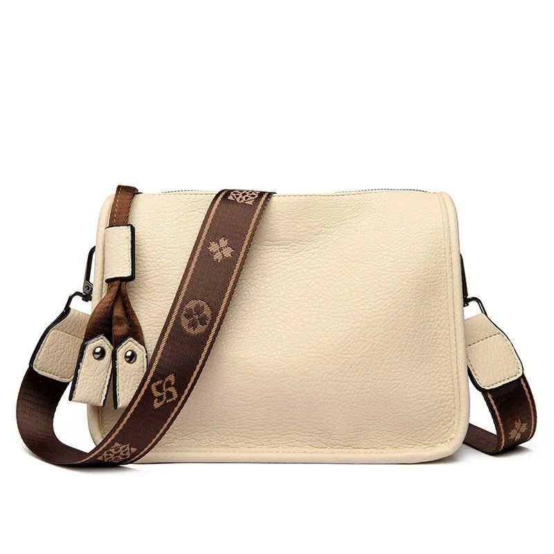 Women Genuine Leather Tote Bag Soft Cowhide Shoulder Crossbody Bag