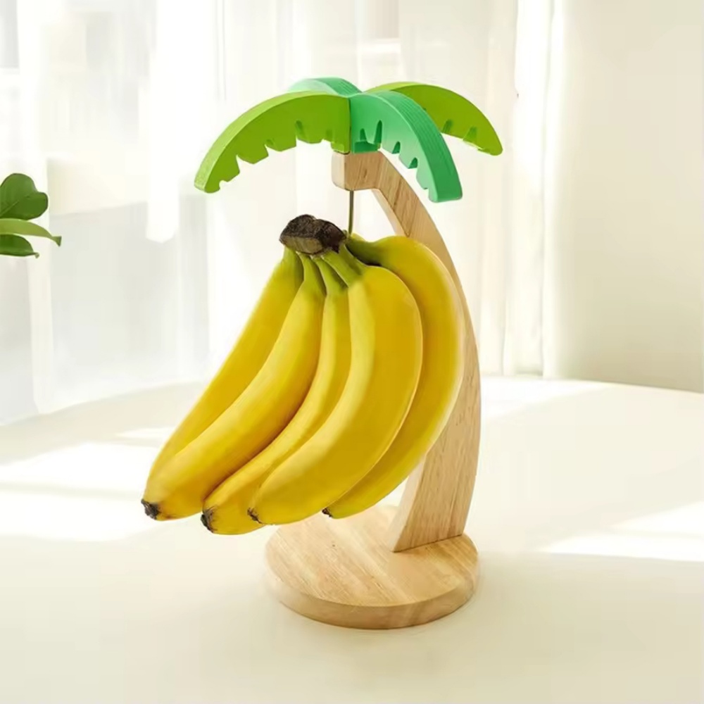 Palm Tree Wooden Banana Hanger, Modern Minimalist Kitchen Storage Rack, Multi-Purpose Home Decor, Trendy Gadget