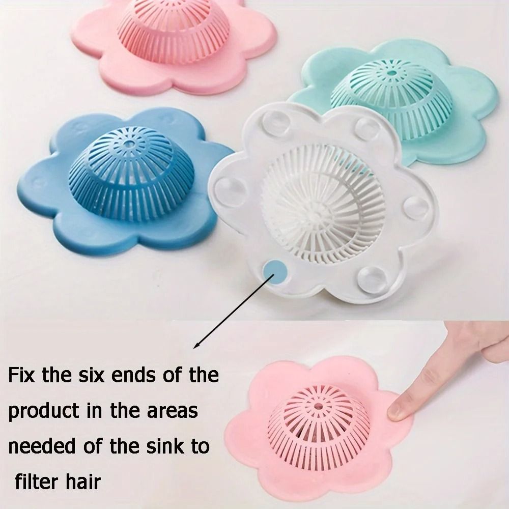 Silicone Hair Catcher Drain Cover Shower and Bathtub Hair Stopper