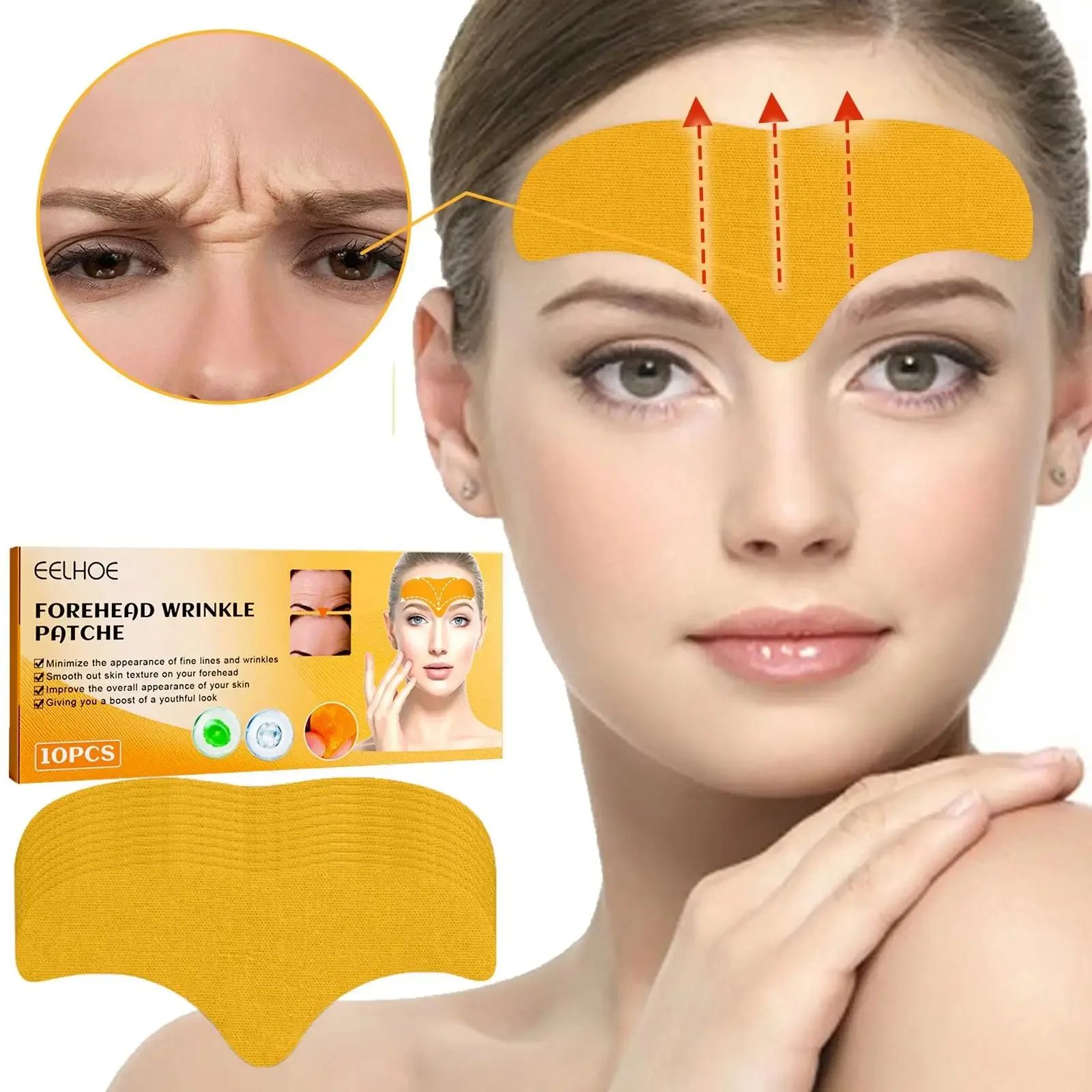 Collagen Forehead Wrinkle Patches Anti Wrinkle Forehead Patches Skin Firming Patch Set