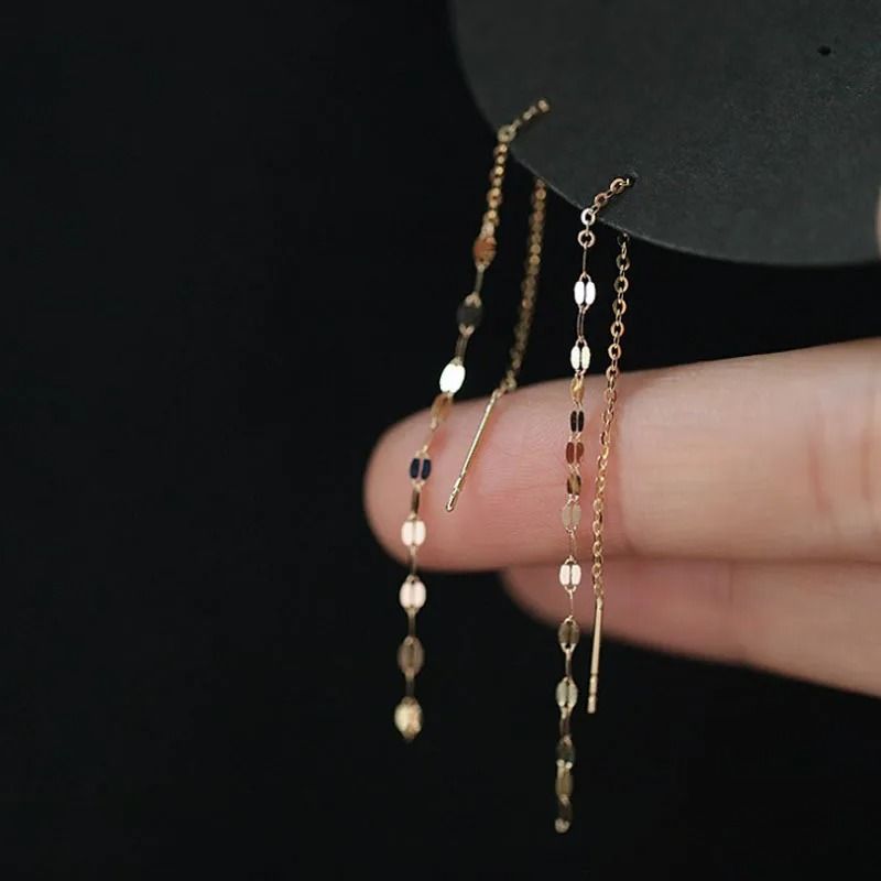 Exquisite Crystal Ear Line Hanging Earrings