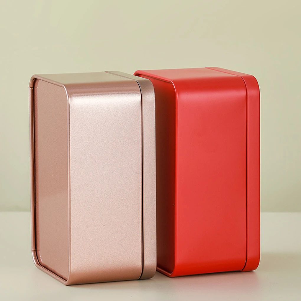 Square Metal Tea Storage Tin