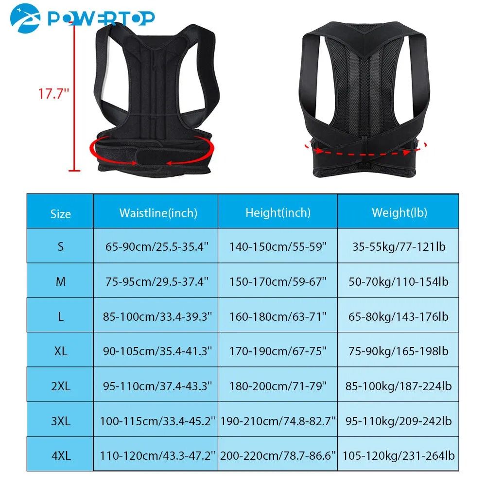 Posture Corrector and High-Performance Clavicle Support for Spinal Alignment