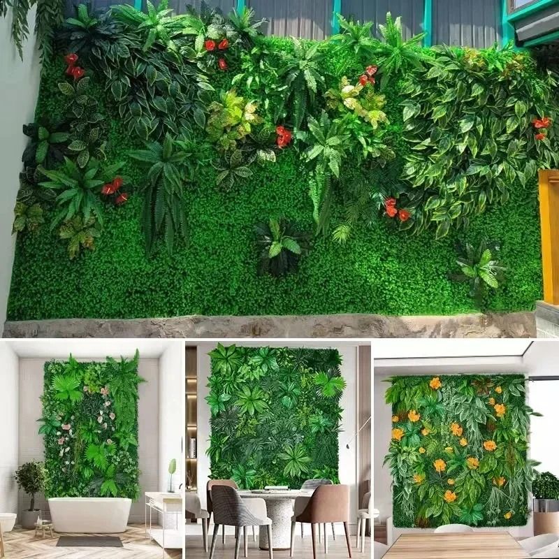 10-Piece Artificial Boxwood Hedge Grass Wall Panel Set