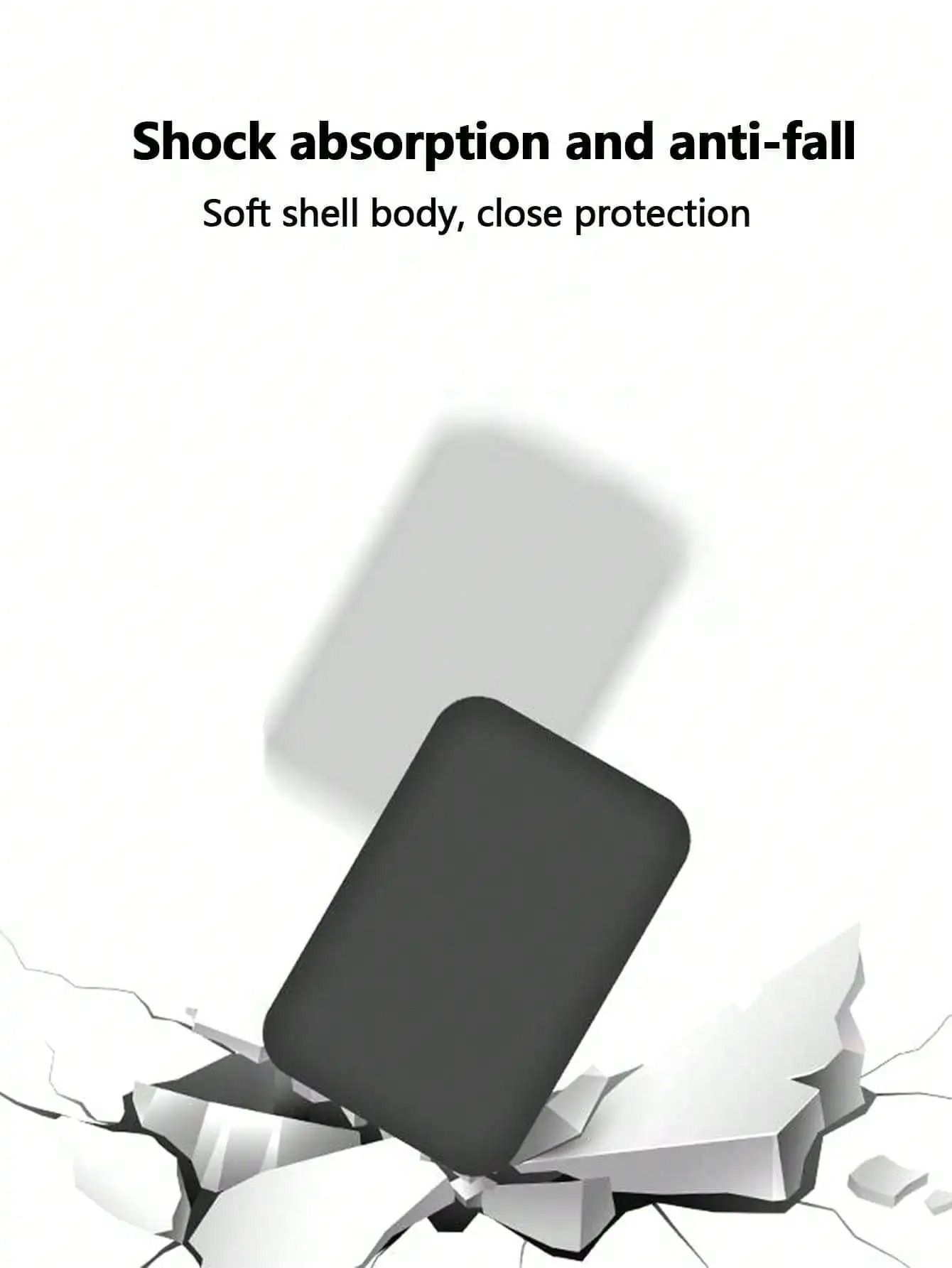 Shockproof Matte Black TPU Protective Charging Shield