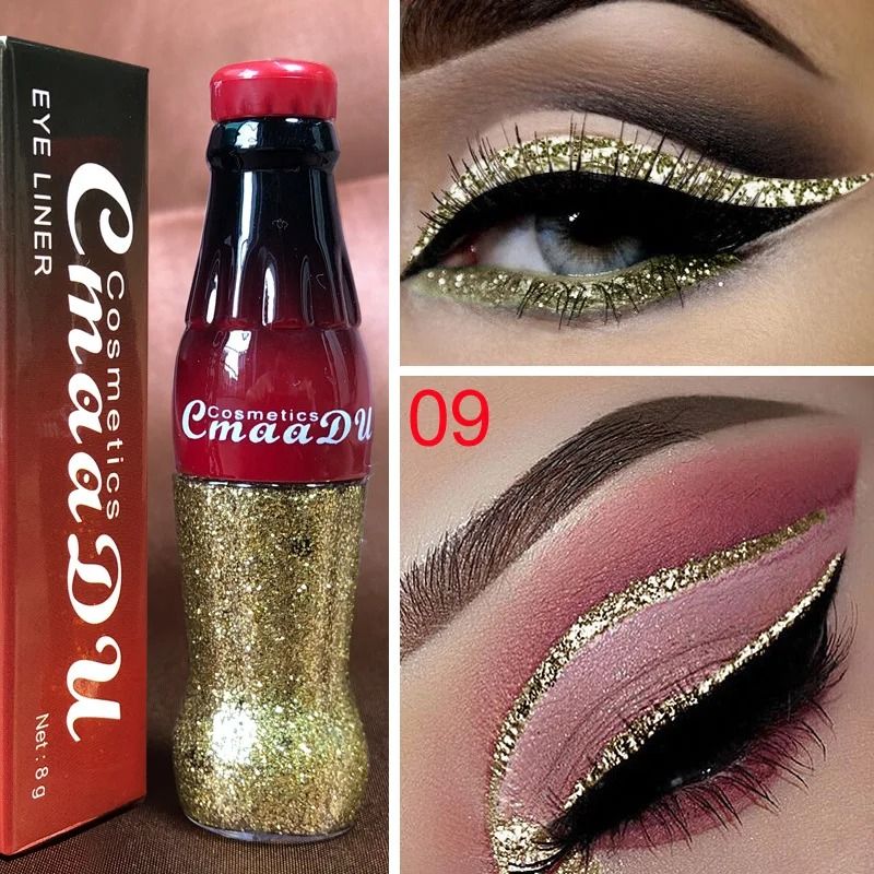 Waterproof Glitter Eyeliner Long Lasting Shimmer Eye Makeup
