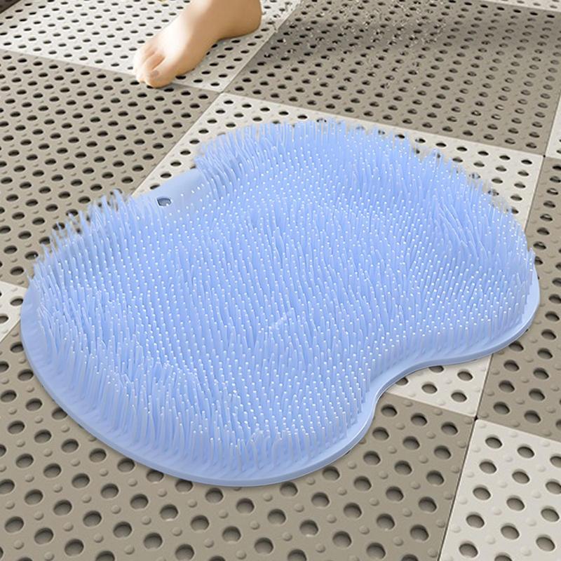Silicone Shower Wall Mounted, Scrubber Shower Massage Pad, Brush Shower Feet Wash Mat, Back Massage Reusable Cleaning